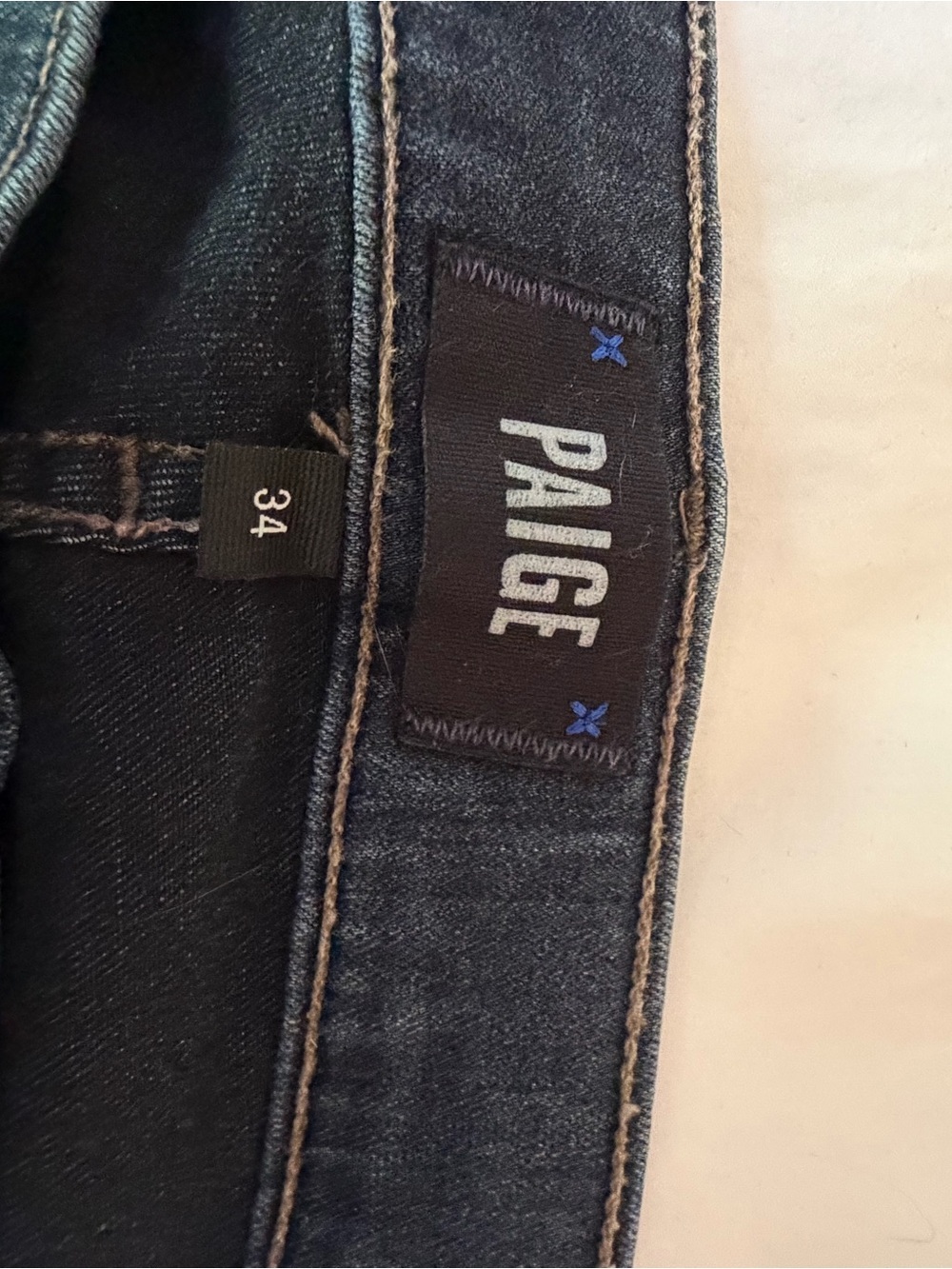 PAIGE Men’s Dark Wash Jeans Size 34x29 Slim Fit Premium Denim